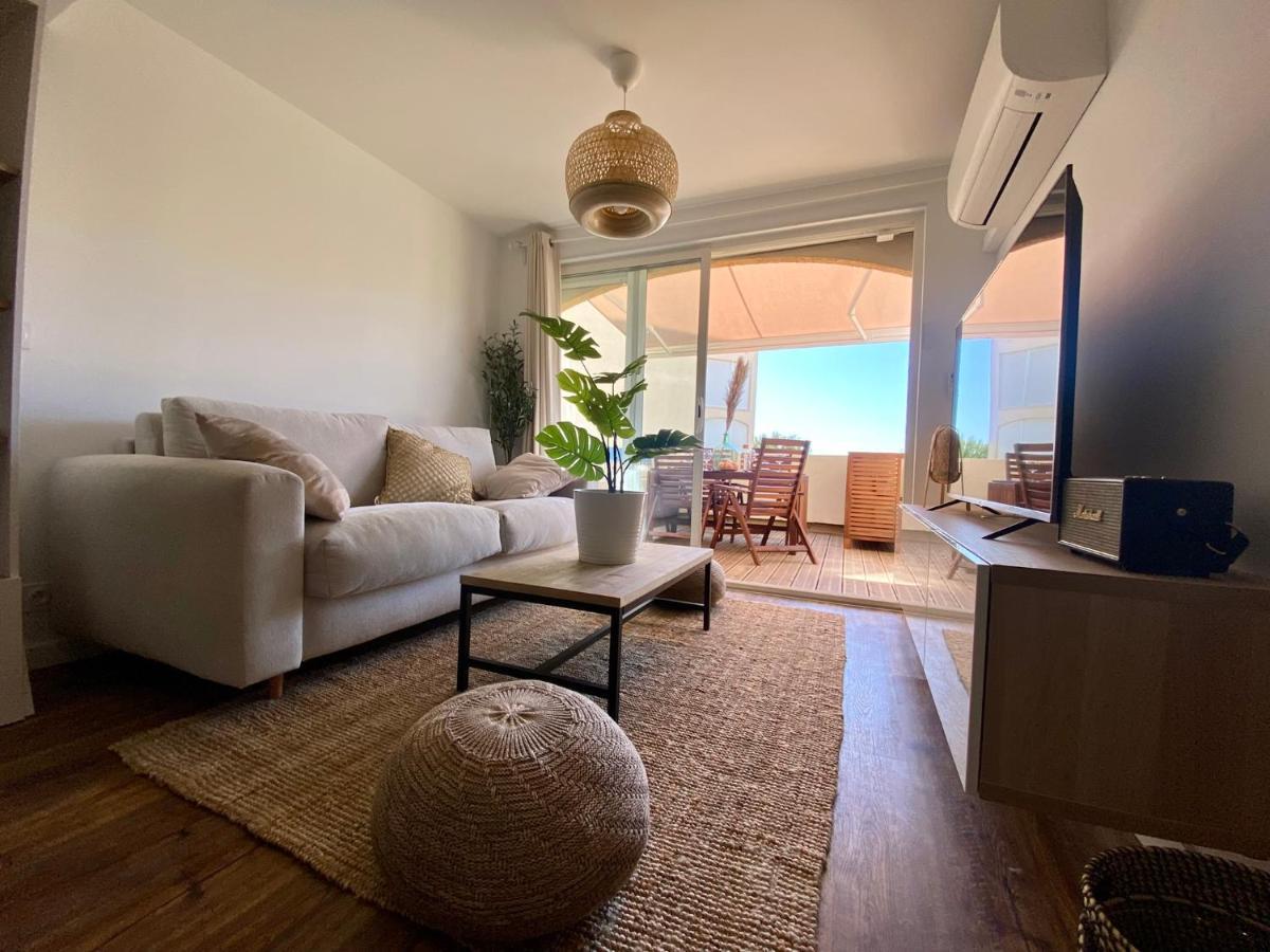 Terrasse Vue Mer 2 Pieces A Leucate Avec Piscine Lejlighed Eksteriør billede
