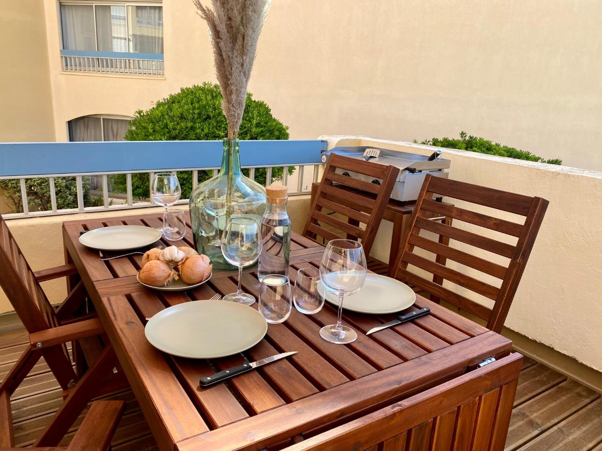 Terrasse Vue Mer 2 Pieces A Leucate Avec Piscine Lejlighed Værelse billede